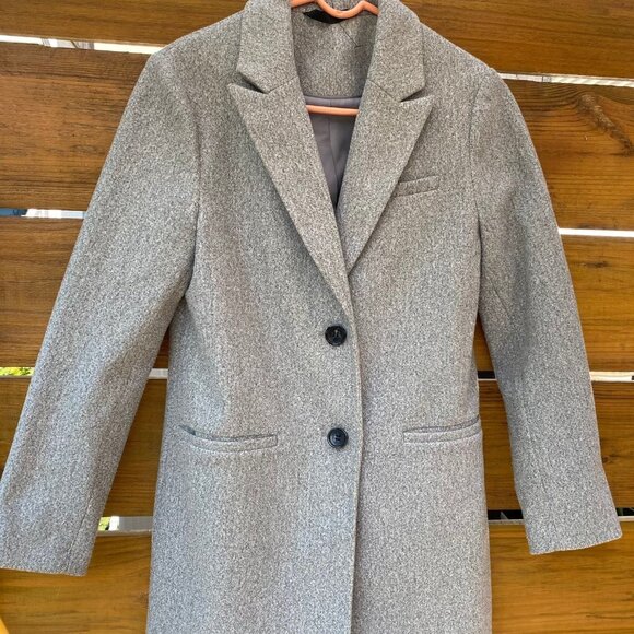 grey wool coat - Picture 1 of 2